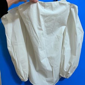 Theory off shoulder poplin top